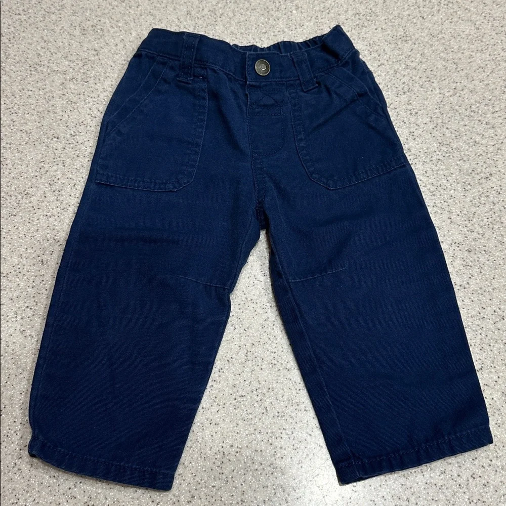 GYMBOREE Navy Blue Kids Cargo Pants 100% Cotton 6-12 months